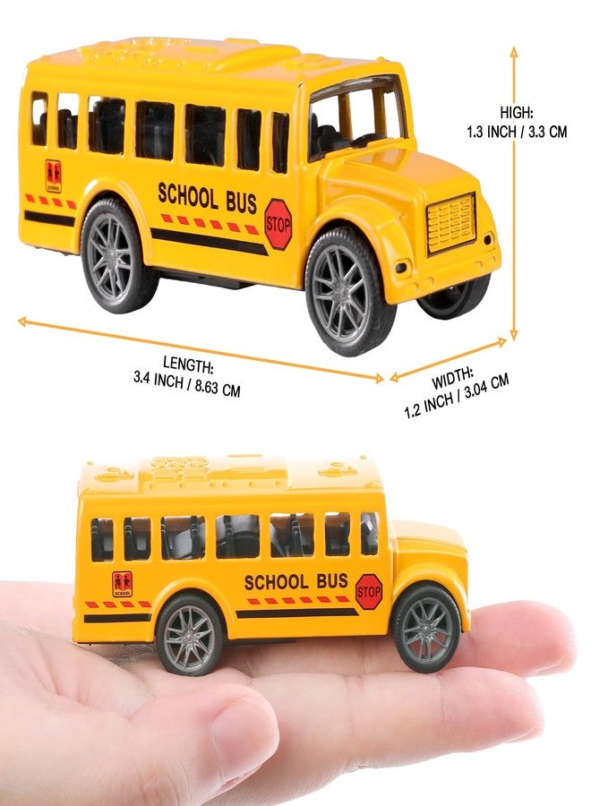 FANELEQU 20 Pack 3.4 " Yellow School Bus Toy Playset, Die-cast Metal Pull Back Vehicles Toy for Boys Girls Kids Toddlers - Image 4